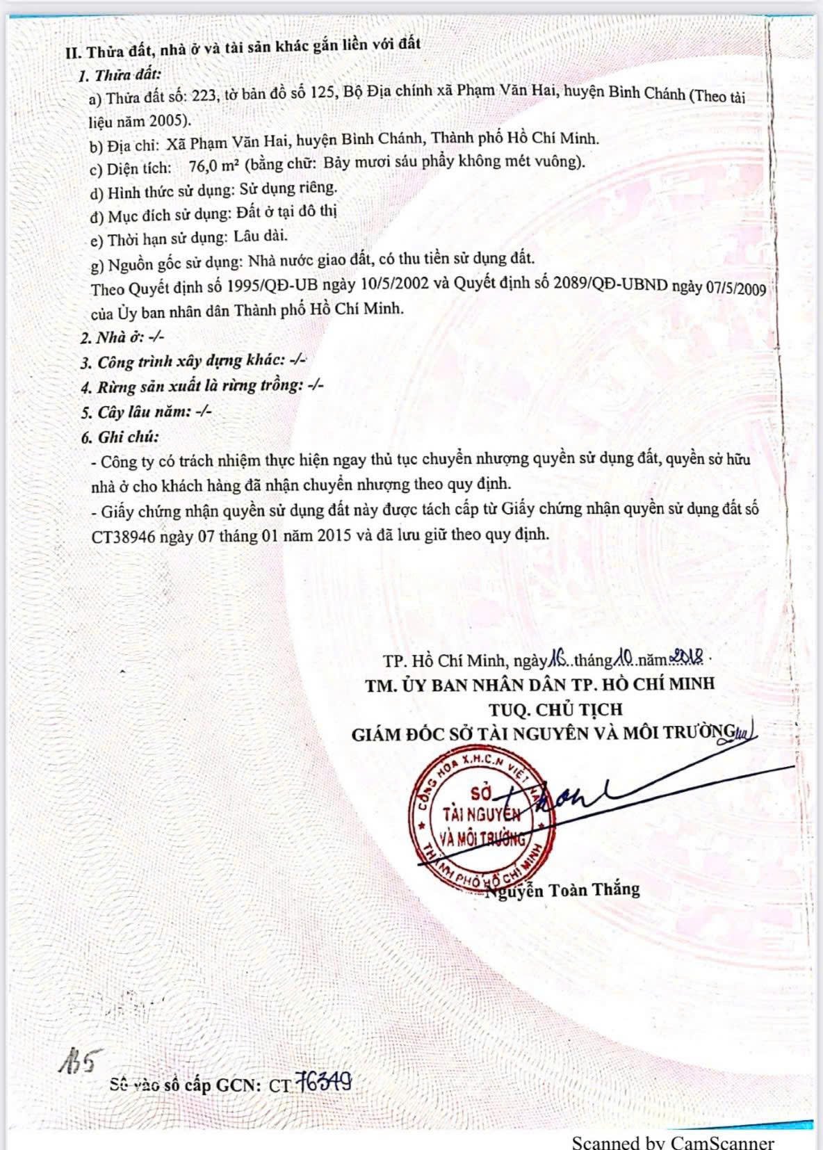 Chính chủ thương lượng ra nhanh lô 76m2 (5x15,2) Võ Văn Vân nhỉnh 3,9 tỷ