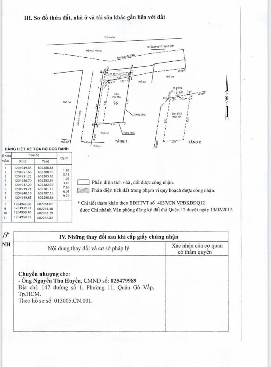 CĂN GÓC ĐẸP 6X12M HẺM Ô TÔ 1/ HÀ HUY GIÁP, P.THẠNH XUÂN, Q12 - 4.X TỶ