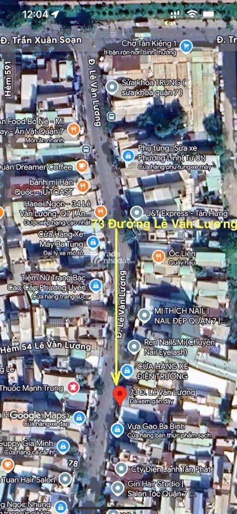 ĐẤT MẶT TIỀN LÊ VĂN LƯƠNG -TÂN KIỂNG- Q. 7 -DT: 6*23M NỞ HẬU - 28 TỶ