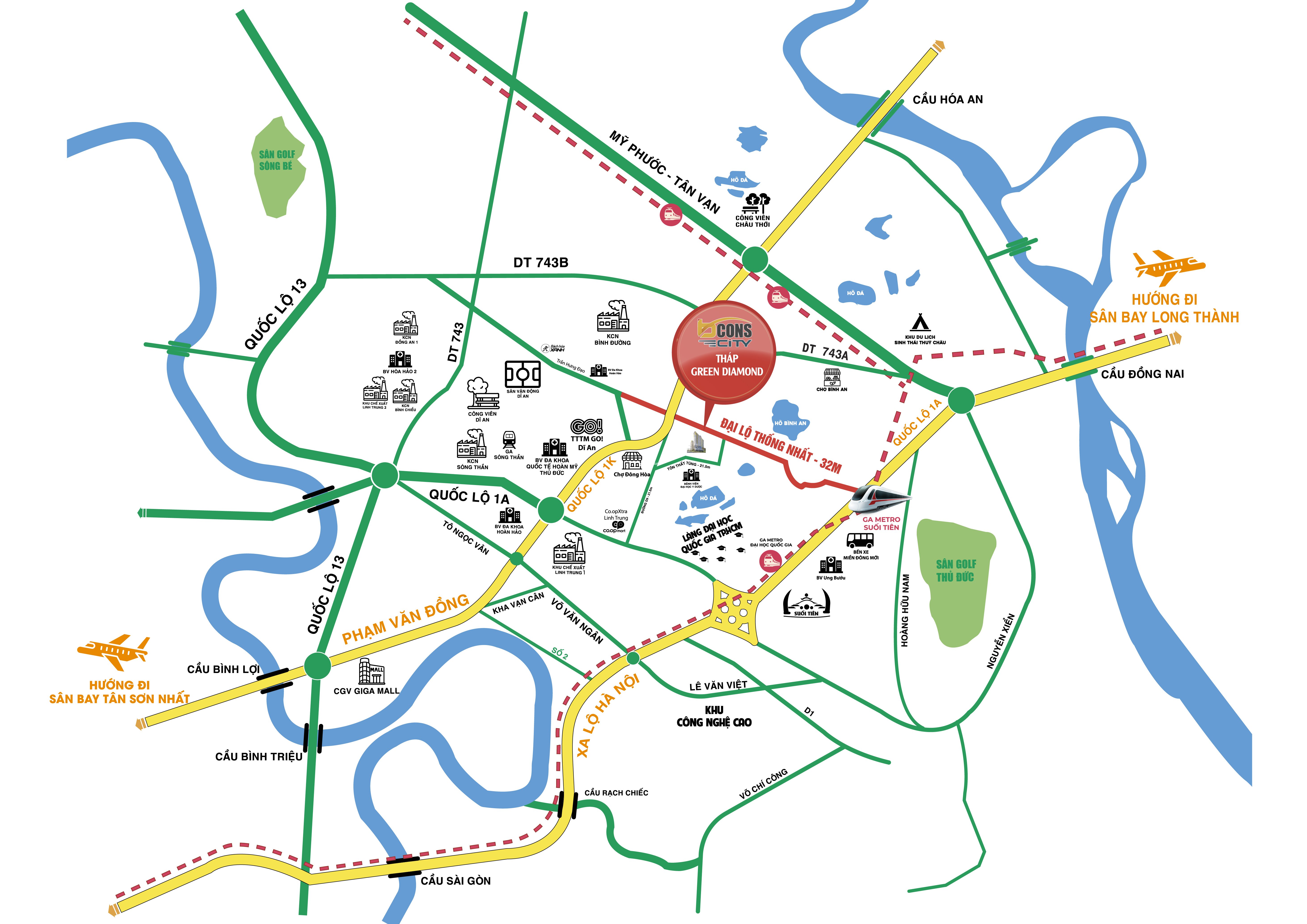 BÁN CĂN HỘ 52m2 TẠI BCONS CITY 2PN 2WC GIÁ 2T4