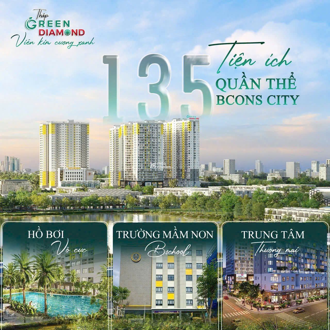 BÁN CĂN HỘ 52m2 TẠI BCONS CITY 2PN 2WC GIÁ 2T4