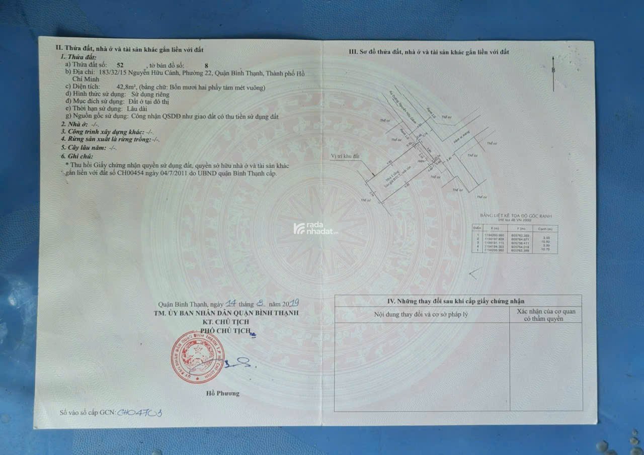 Bán nhà Nguyễn Hữu Cảnh, 2 Tầng đúc kiên cố