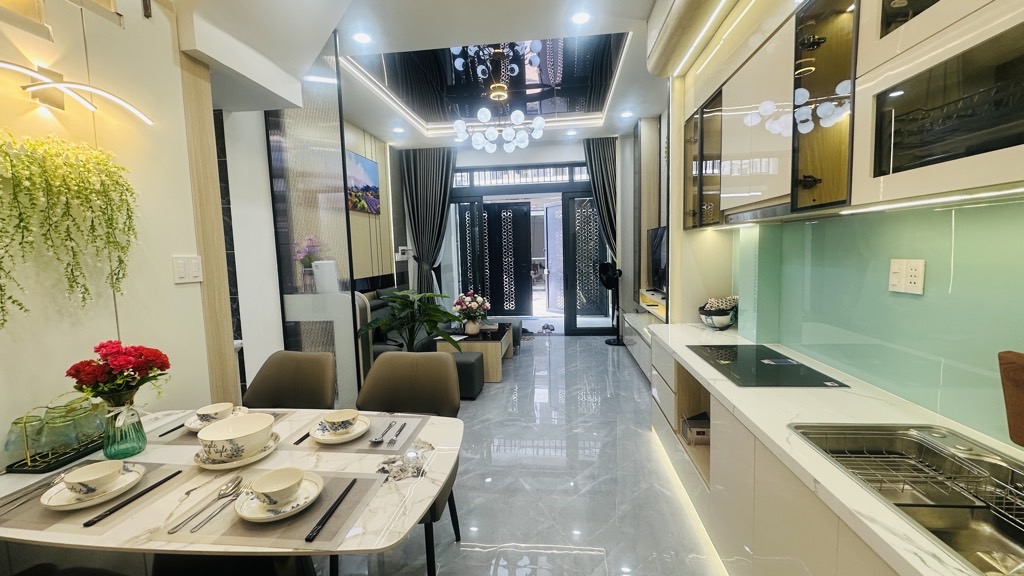 NHÀ MỚI XÂY ĐẸP MÊ LY - 4 TẦNG BTCT HẺM XE HƠI - ĐƯỜNG PHAN HUY ÍCH - PHƯỜNG 15 - TÂN - 40M2 - 
