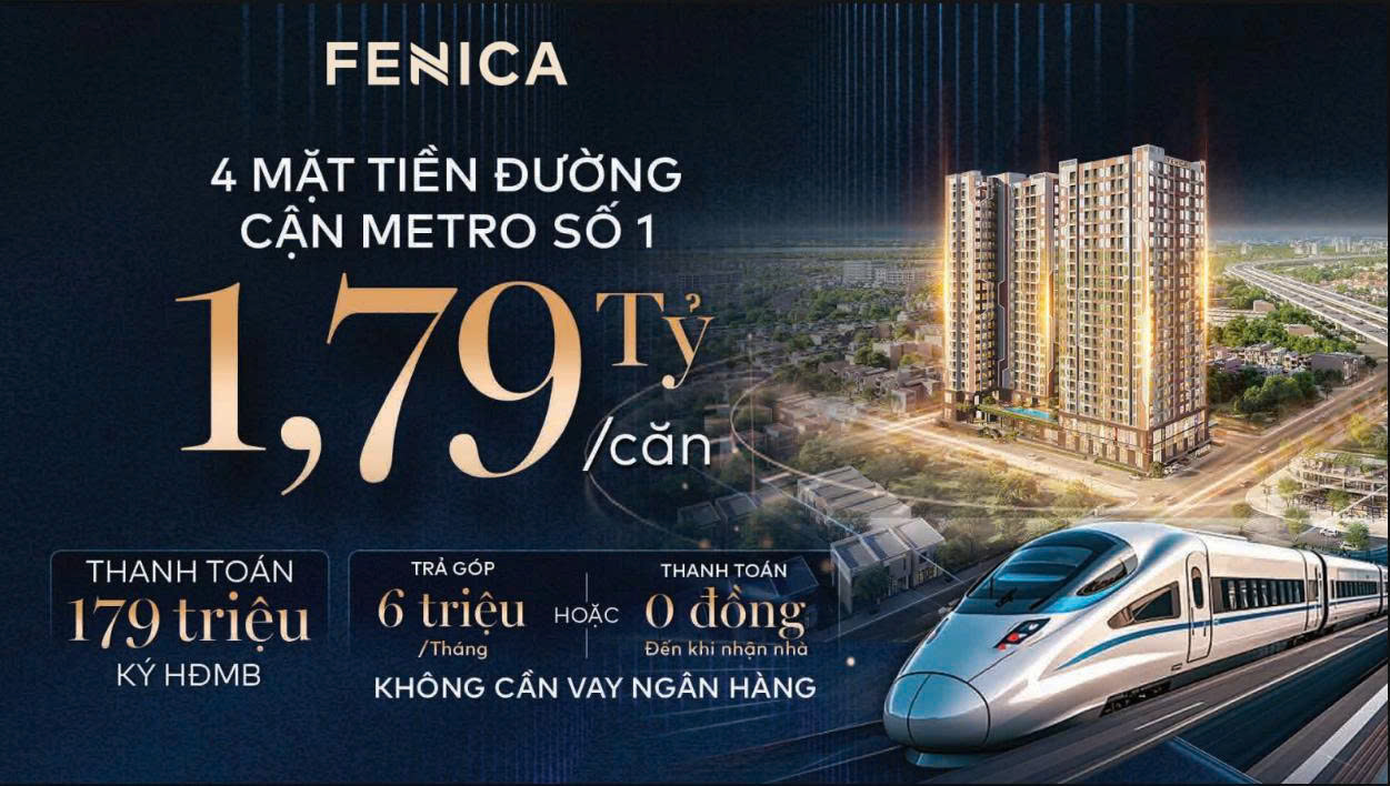 Căn hộ FENICA, chỉ 1.8 tỷ/căn, góp 6tr/tháng, miễn lãi 24 tháng