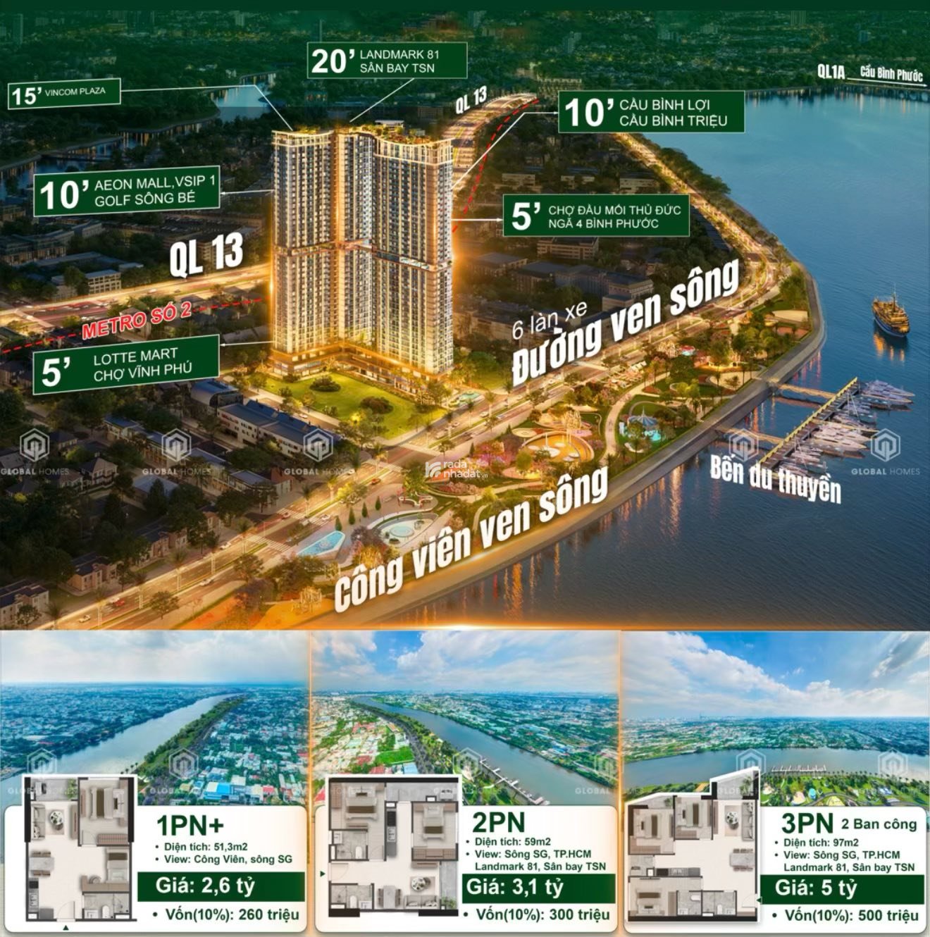 A&T Saigon RiverSide Căn hộ chuẩn Resort bên sông Sài Gòn