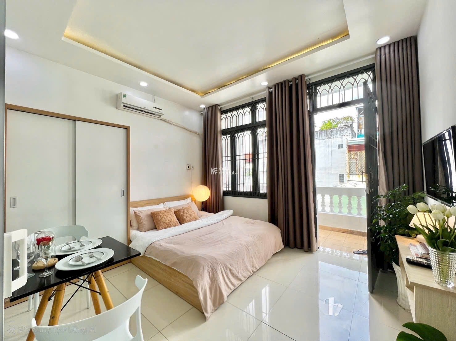 CĂN HỘ TÁCH BẾP 1PN FULL NỘI THẤT BAN CÔNG GIÁ HSSV QUẬN 10