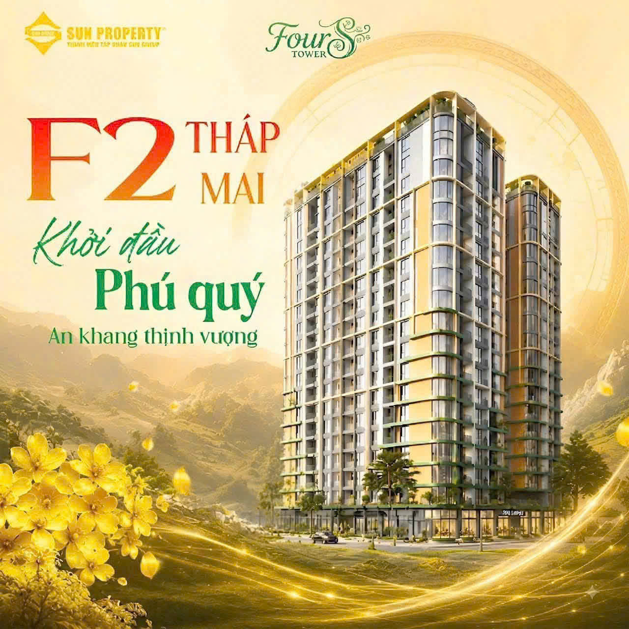 Căn hộ F2 FourS Tower Đà Nẵng chỉ hơn 2 tỷ Sun Group  Sở hữu lâu dài  Vị trí tâm điểm Nam Đà Nẵng