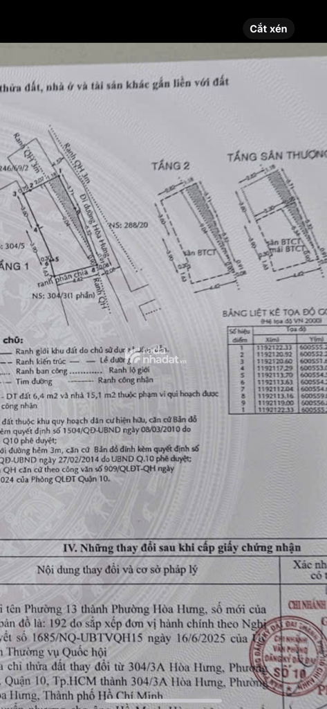 CHỈ CHỈNH HƠN 6TY - 39.5M2 - HOÀ HƯNG QUẬN 10