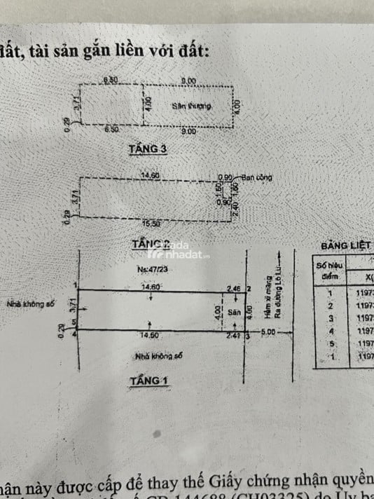 NHÀ ĐẸP 3 TẦNG HẺM 1 SẸT ĐƯỜNG LÒ LU - HẺM THÔNG XE TẢI - GIÁ 6.8 TỶ (TL)