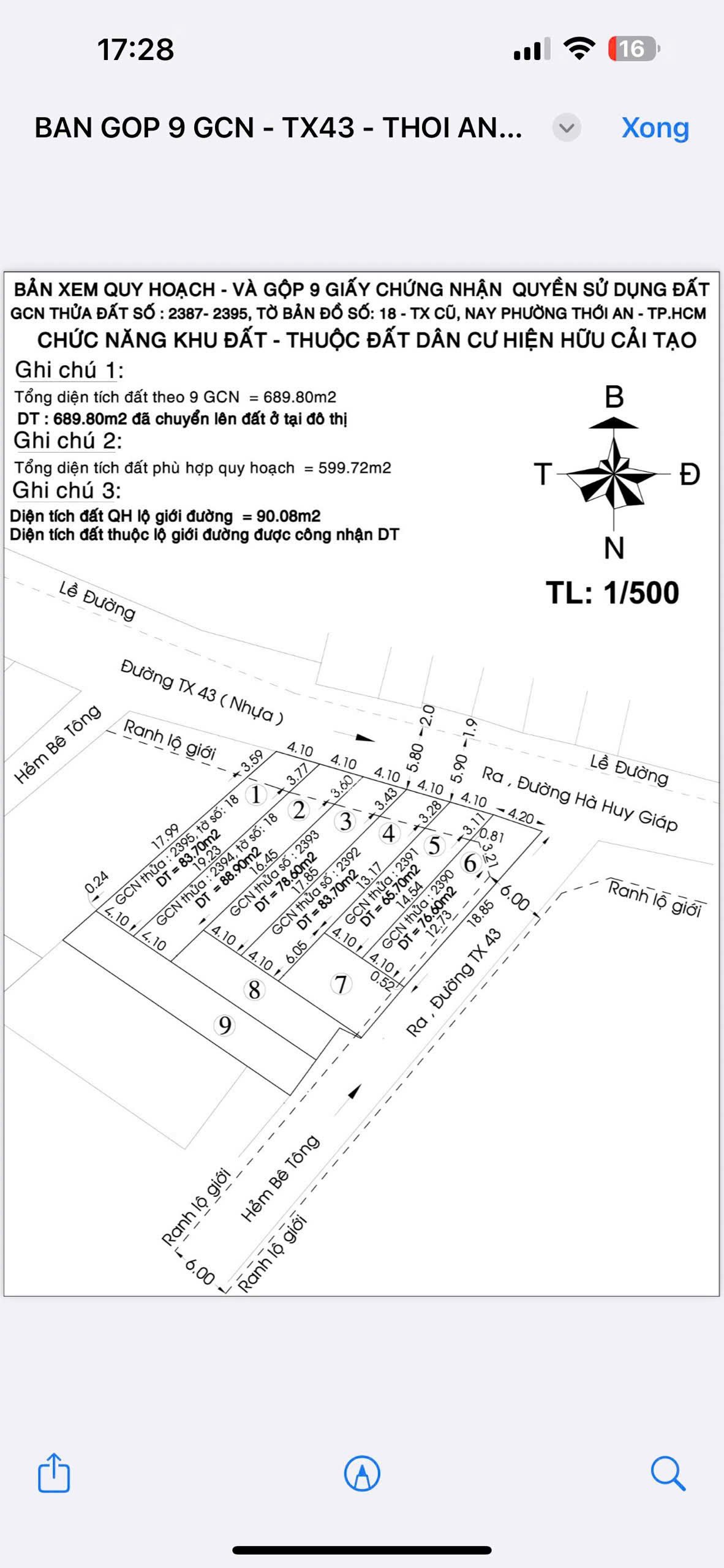 CƠ HỘI HIẾM - 6 LÔ ĐẤT MẶT TIỀN TX43, QUẬN 12 - 65m2-90m2