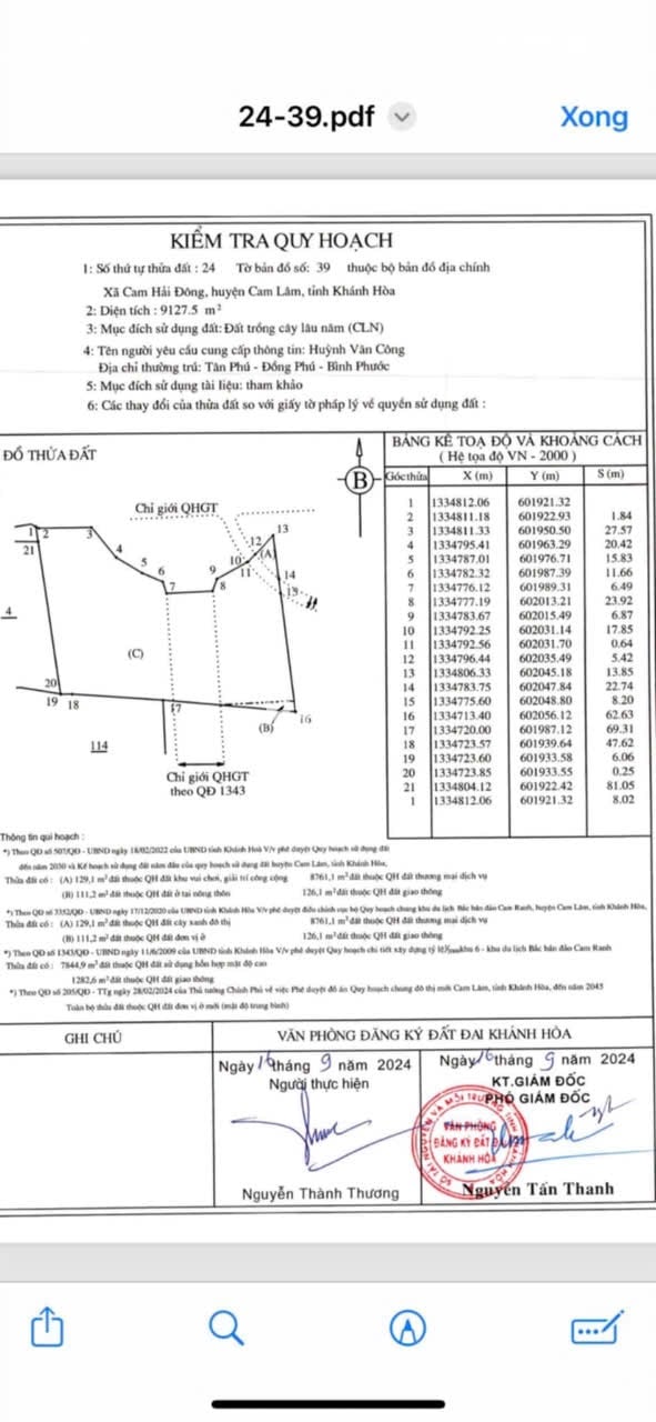 Bán lô đất mặt tiền cực tiềm năng ở thôn Thủy Triều, Cam Hải Đông, Cam Lâm. Giá bán 45 tỉ