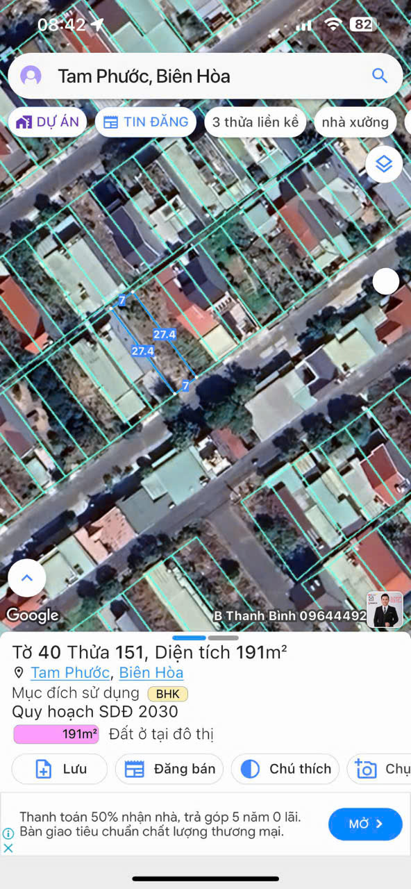 bán đất thổ cư hướng đông nam, hướng tây bắc