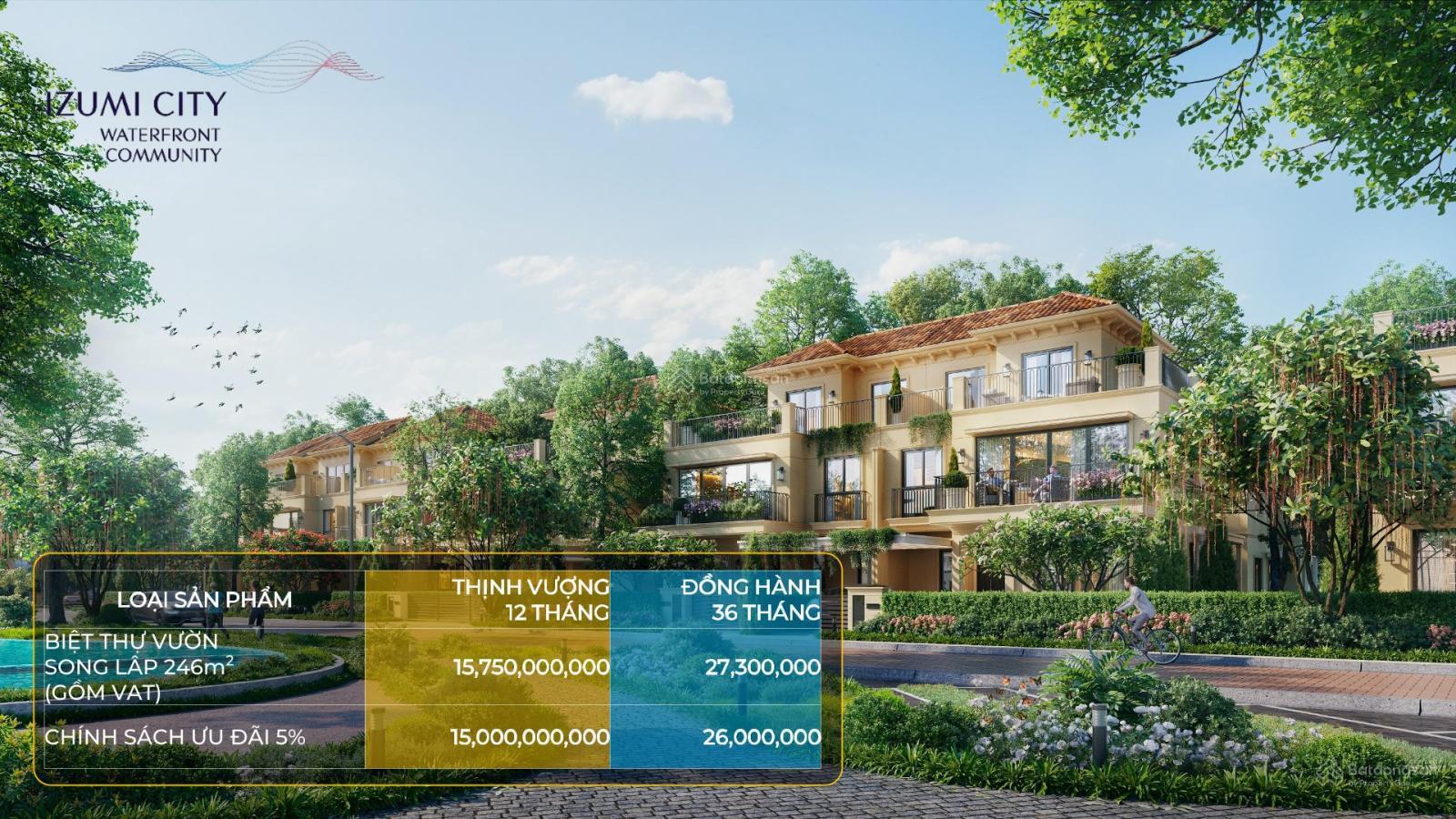 Izumi Canaria - Nhà phố vườn chỉ 7,7 tỷ/căn, giỏ hàng mua trực tiếp chủ đầu tư