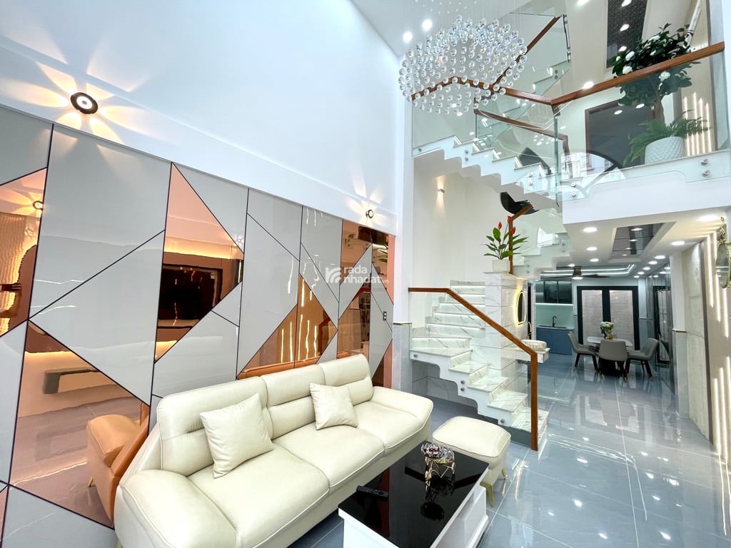 gò vấp hxh, 4 tầng ,nhỉnh 7T, nhà mới tặng nội thất