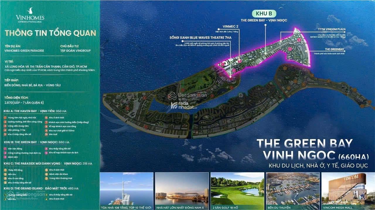 VINHOMES CẦN GIỜ - QUỸ NGOẠI GIAO VỚI CÁC CĂN ĐẸP NHẤT DỰ ÁN - CƠ HỘI X2-X3 VỐN TRONG 3-5 NĂM TỚI