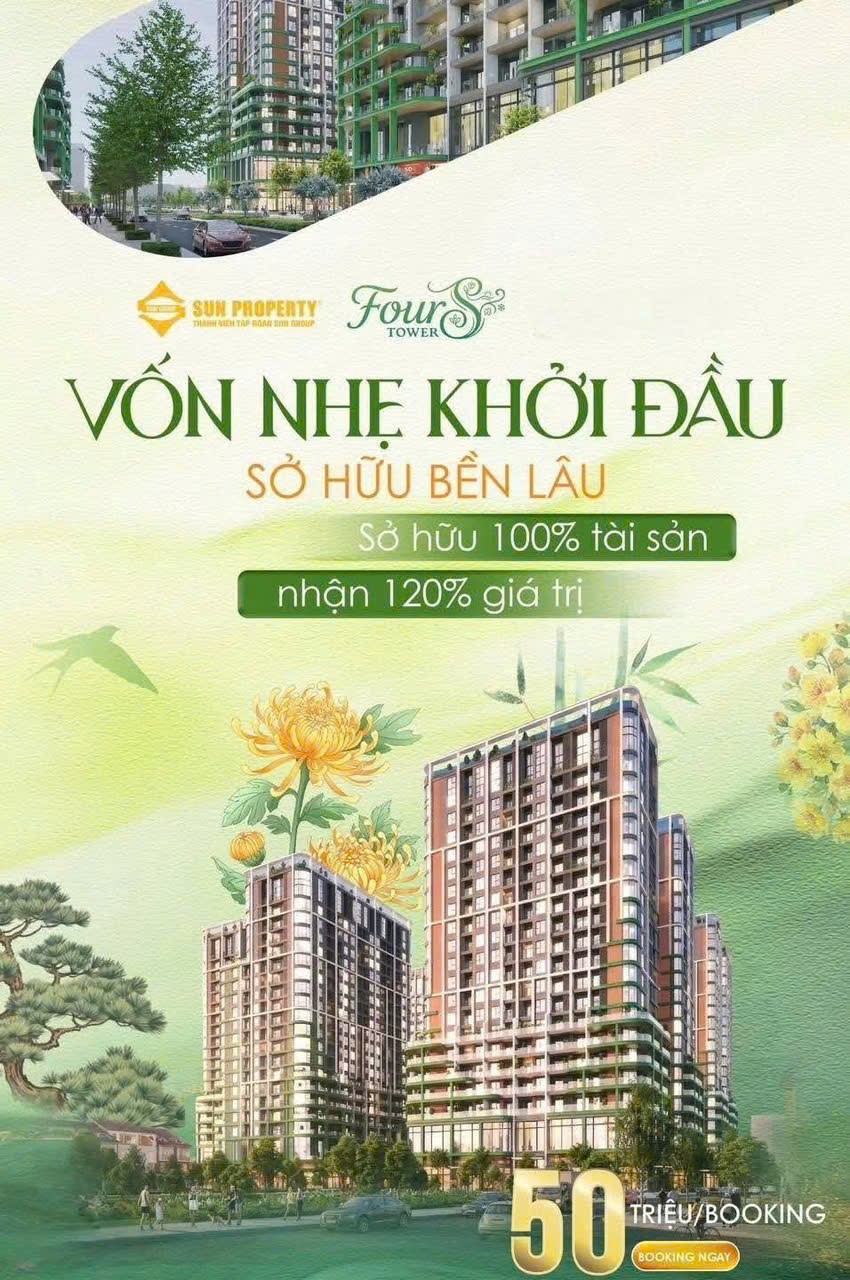 RẺ HƠN THỊ TRƯỜNG 200TR CĂN 1PN, 2PN FOURS TOWER VIEW SÔNG VÀ TP, HỖ TRỢ LÃI 0% 30 TH, CK ĐẾN 26%