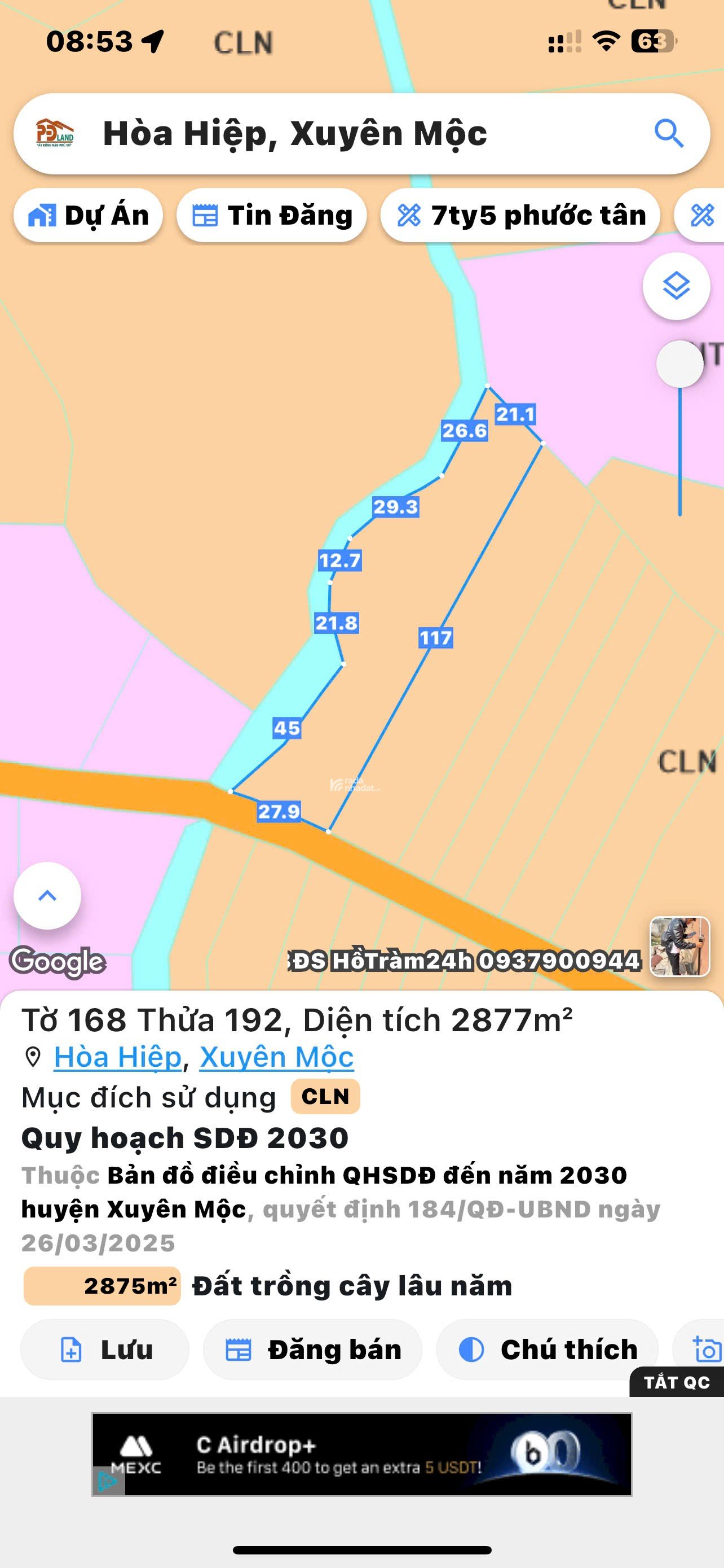ĐẤT CHÍNH CHỦ CẦN BÁN- CÓ T.LƯỢNG