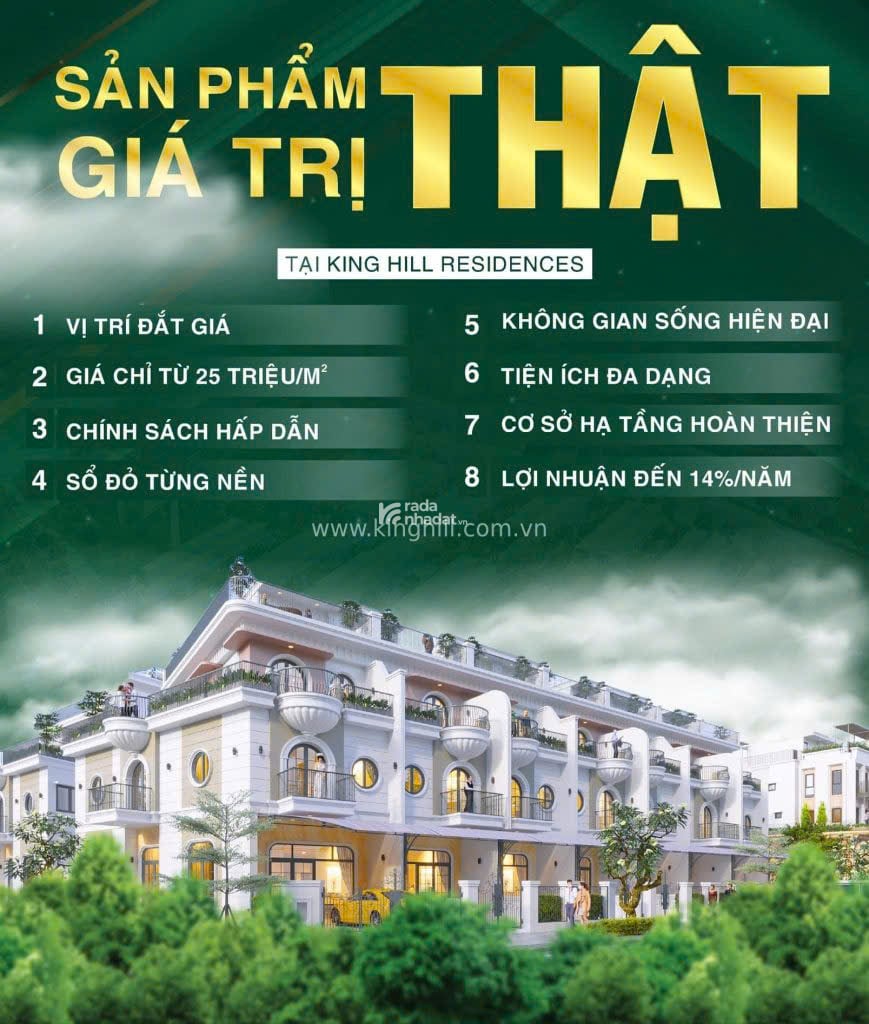 Đất nền sổ sẵn giá rẻ Long An - King Hill Residences