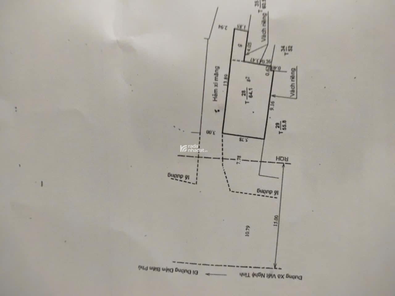 Nhà mặt tiền đường XVNT phường 22