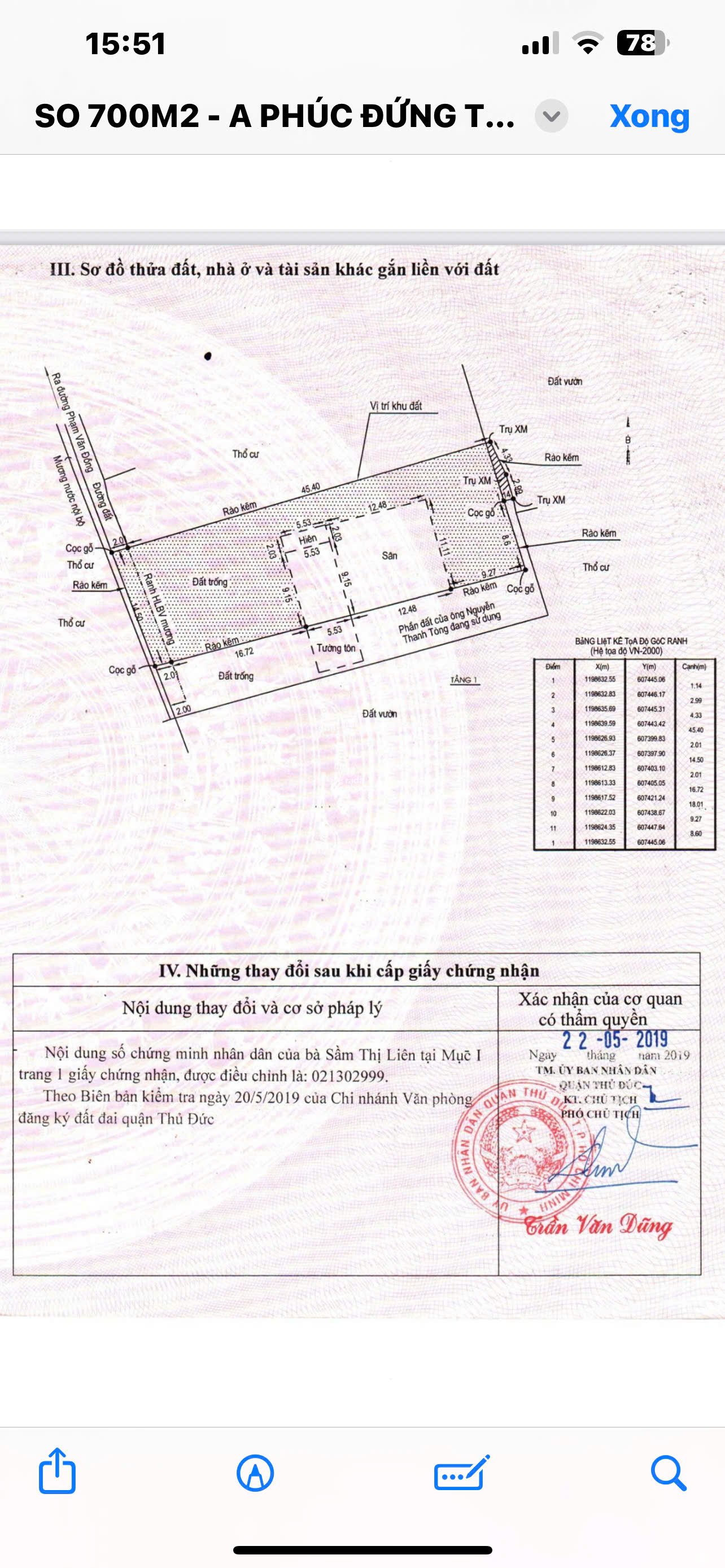 Bán đất hẻm Phạm Văn Đồng, Hiêp Bình Chánh, Thủ Đức. Giá 40 triệu/m2. Sổ hồng. DT 448m2 và 978m2