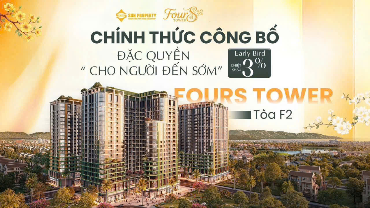 Mở bán căn hộ sun fours tower view sông - biển, chiết khấu 26.5%, miễn lãi 30 th