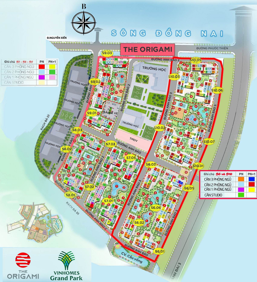 Cần bán Studio 33,80m2, phân khu The Origami, giá tốt 2,54tỷ