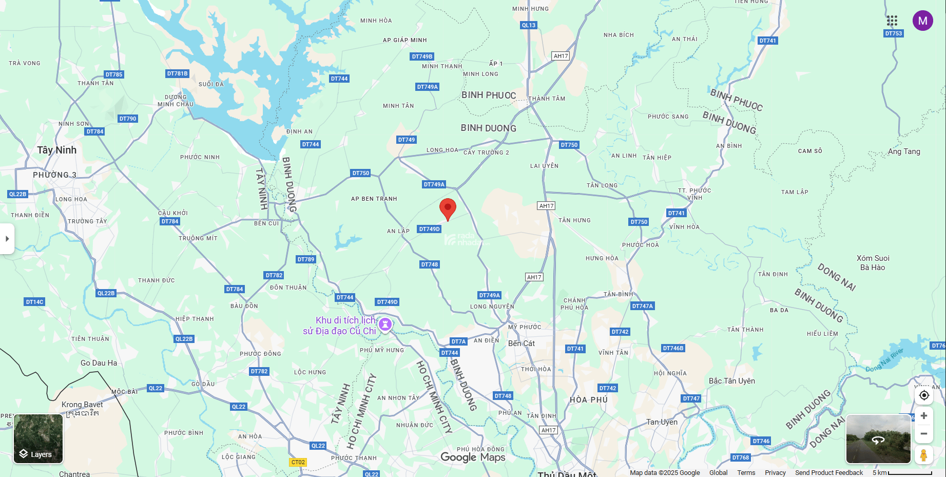 BÁN LÔ ĐẤT MẶT TIỀN ĐƯỜNG ĐT 749D (LONG TÂN, DẦU TIẾNG, BÌNH DƯƠNG)