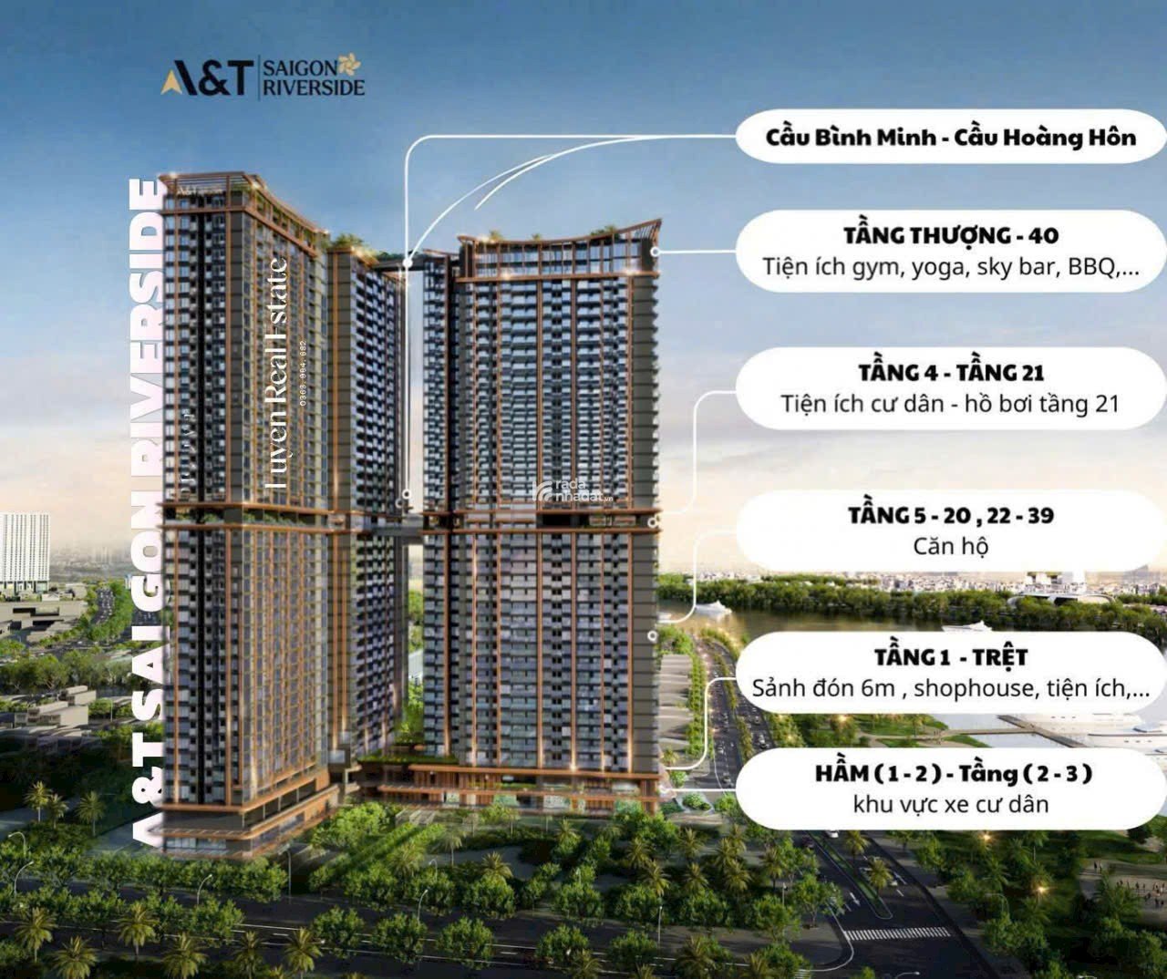 A&T Saigon Reverside căn hộ chuẩn resort bên sông Saigon