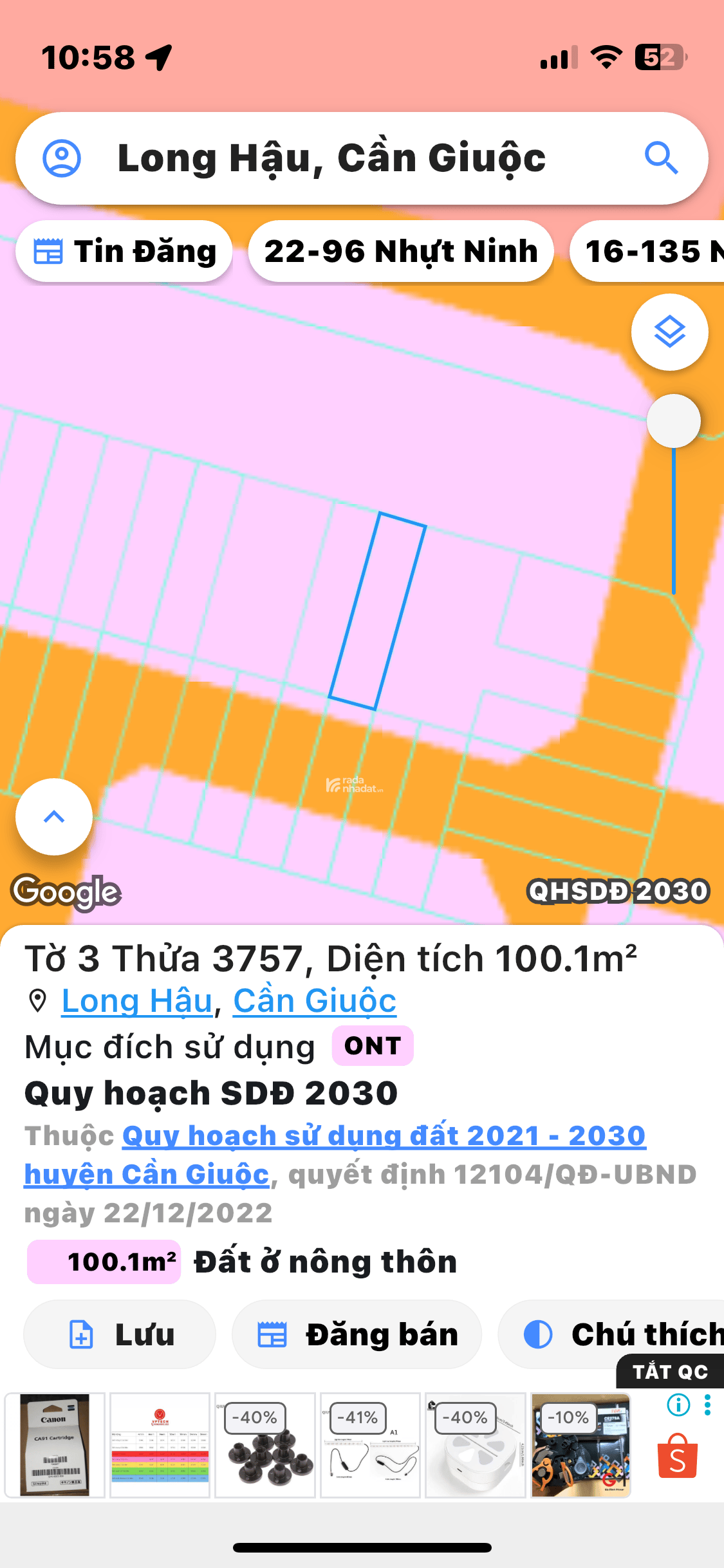 Hàng nóng bán nhanh, thích hợp xây nhà để ở kinh doanh