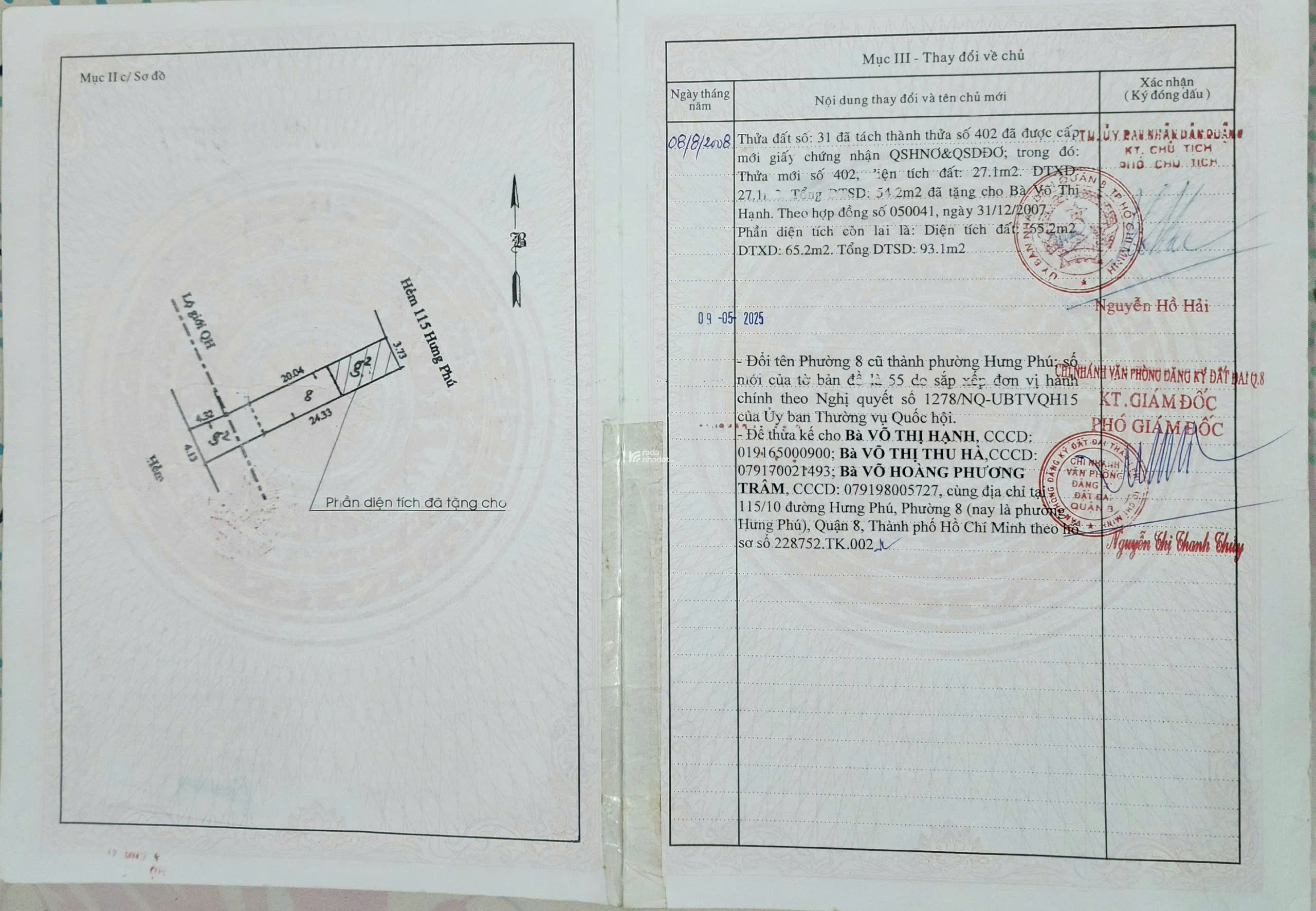 bán nhà hẻm đường Hưng Phú phường Chánh Hưng
