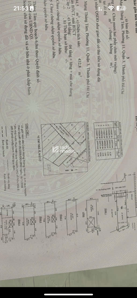 Bán nhà Q3 - 6 tầng - 450m2 sàn - lô góc HXH 8m tuyệt vời 