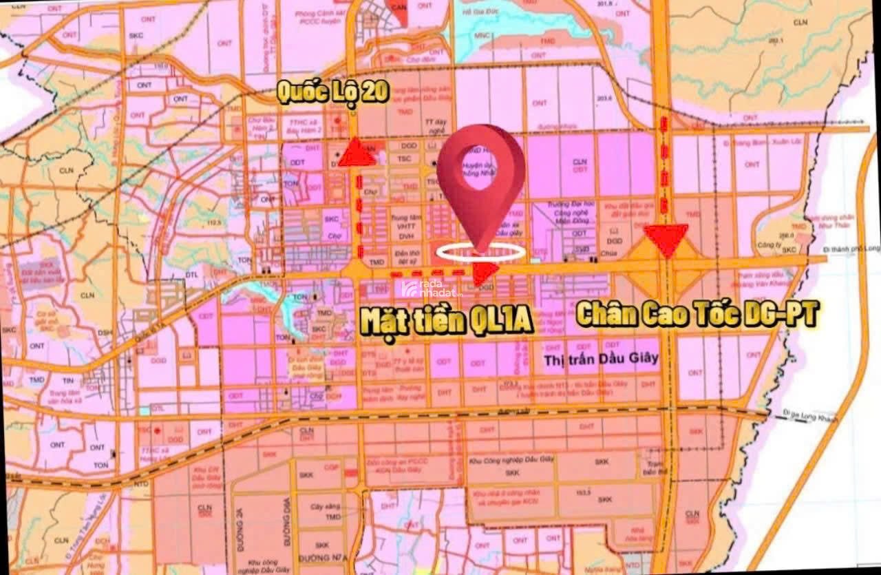 Đất nền Dầu Giây ngay trung tâm Thị Trấn Dầu Giây cũ 17,5tr / m vuông