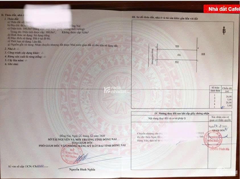 Đất nền Dầu Giây ngay trung tâm Thị Trấn Dầu Giây cũ 17,5tr / m vuông