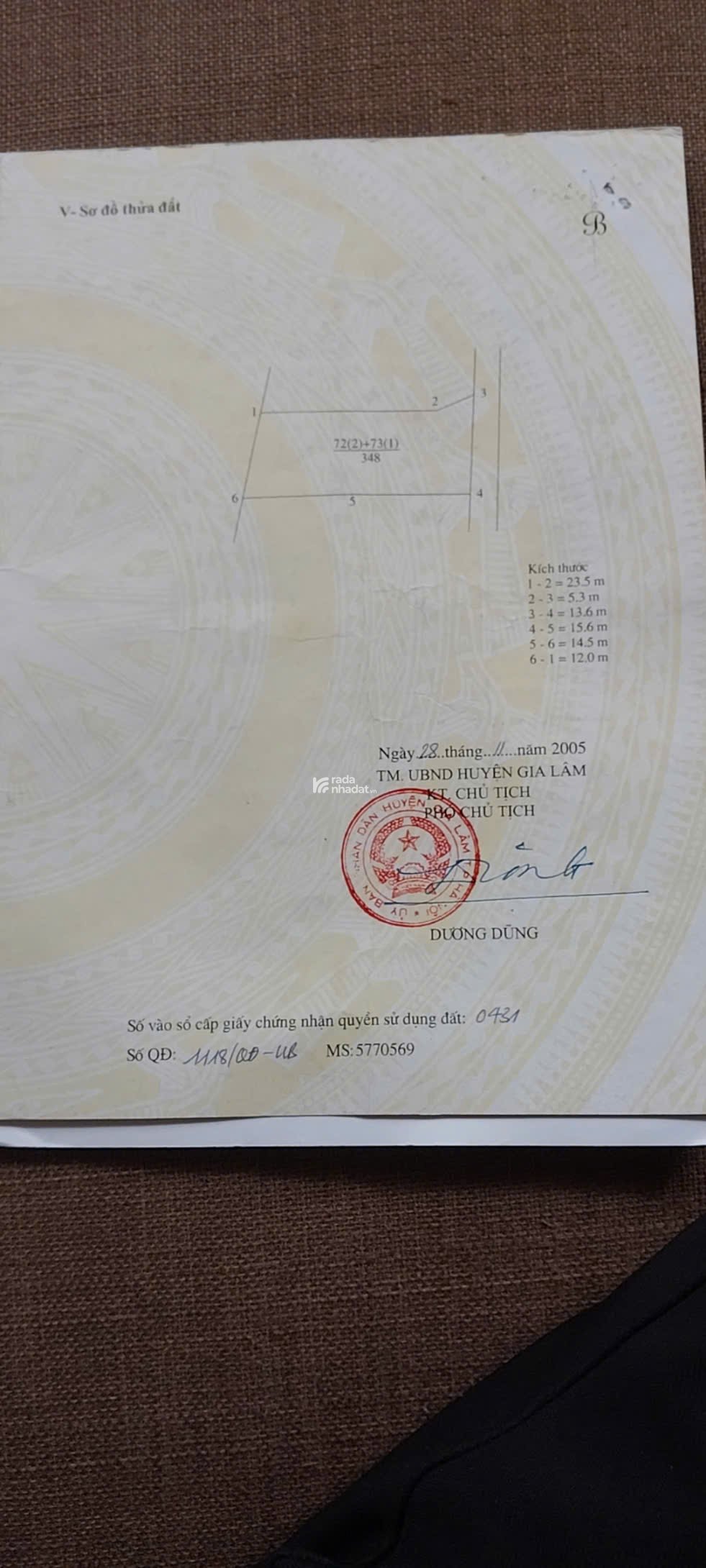 CƠ HỘI VÀNG LÔ ĐẤT 241M2 TẠI BÁT TRÀNG CHIA NGAY 4-5 LÔ, SINH LỜI NHÂN ĐÔI