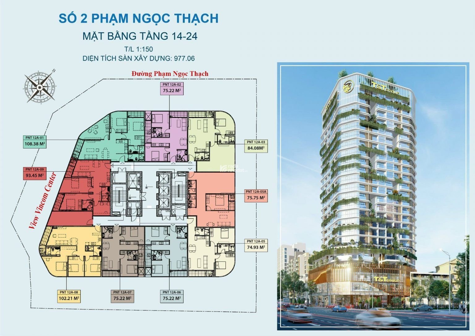 Giá tốt ! Bán căn hộ hoa hậu tại dự án Hateco diện tích 113m2 - thiết kế 3 PN 2 WC giá cực tốt