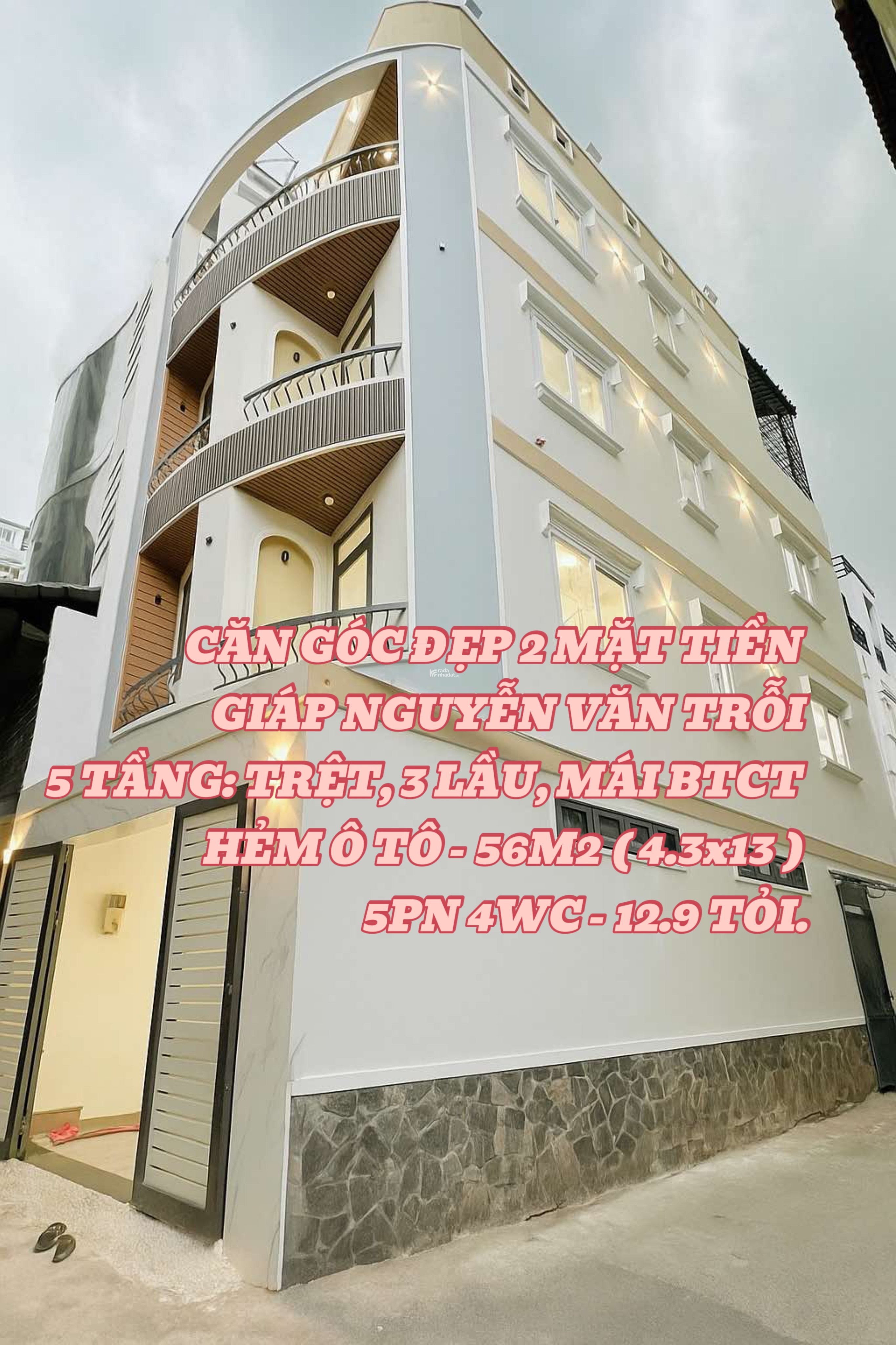 NHÀ ĐẸP NGUYỄN ĐÌNH CHÍNH PHÚ NHUẬN - HẺM Ô TÔ - TRỆT 3 LẦU 5 PN 56m2 - 12.9 TỶ