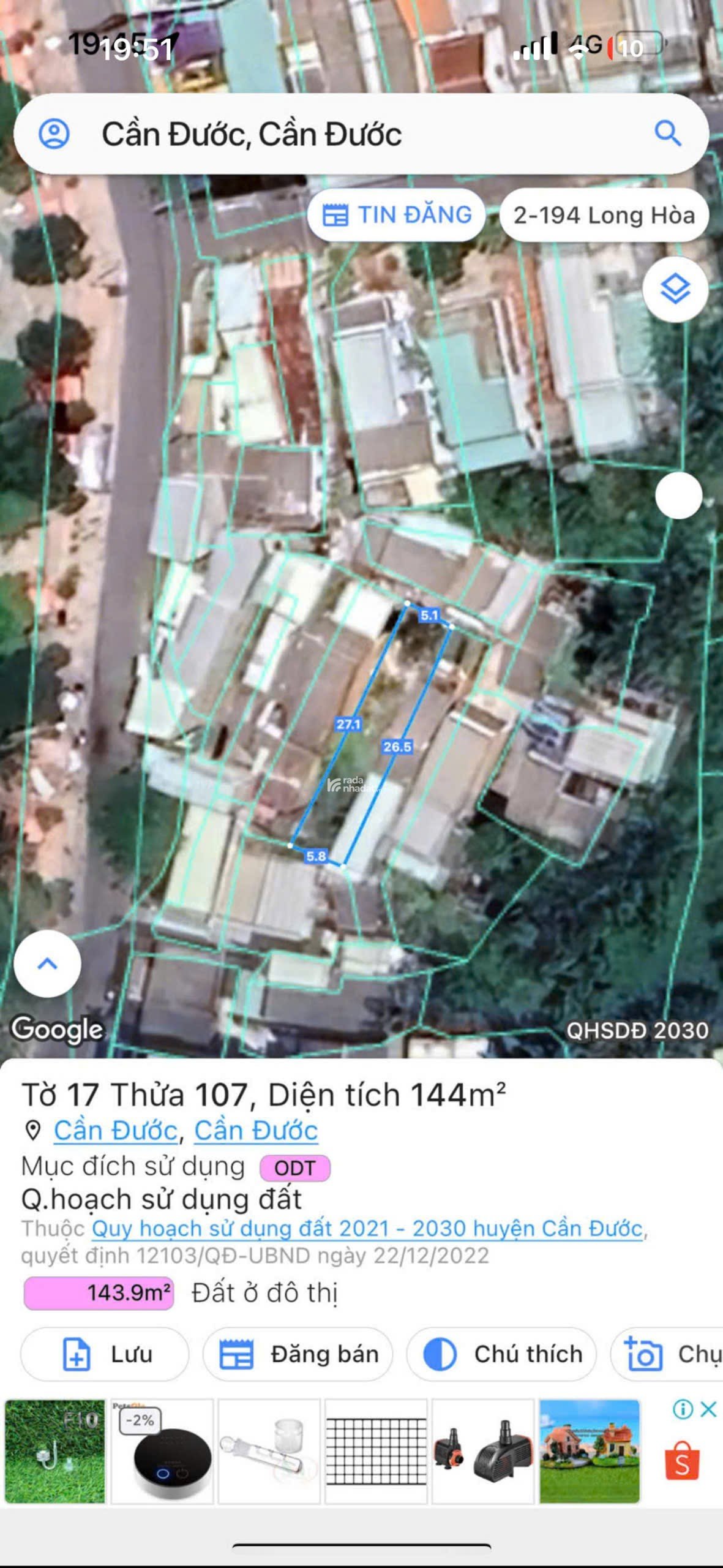 Bán Gấp Nhà Đất Thị Trấn Cần Đước