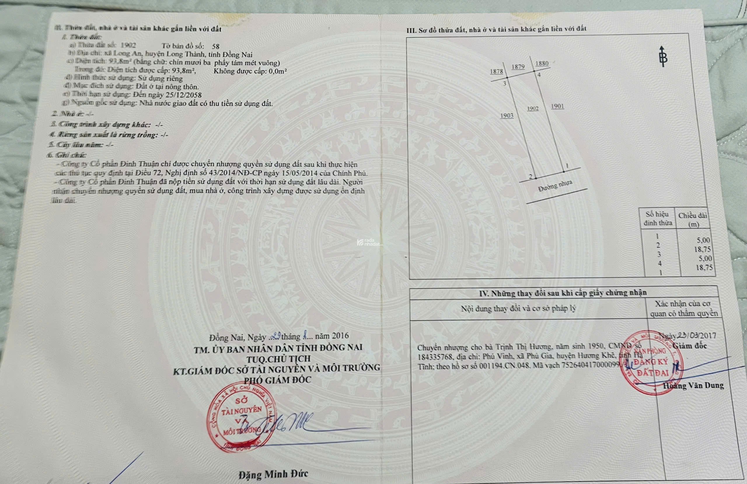 Đất nền sân bay quốc tế Long Thành , ngay quốc lộ 51, 1 tỷ 790 / nền SHR