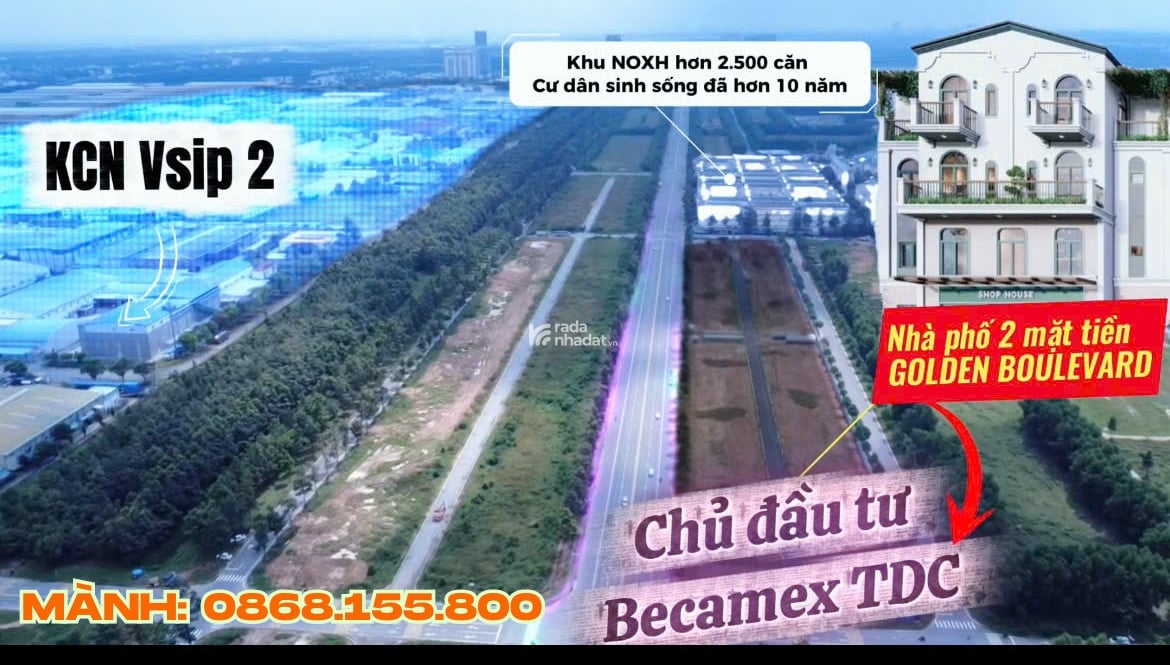 Bán phố ở kết hợp kinh doanh diện tích 125m2, 2 mặt tiền đường 40m, giá chỉ 4.2 tỷ