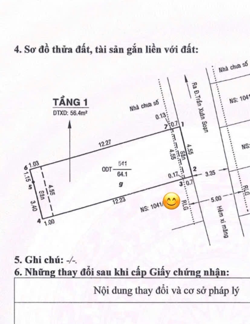 đất thổ cư cạnh Him Lam, Lotte Mart; 4,55x14m xây dựng 5 tầng; không quy hoạch; 6,1 tỷ