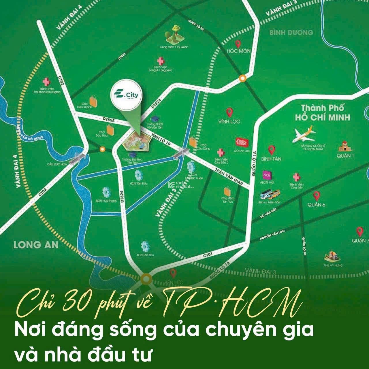 Đất Nền E-City Tân Đức chỉ từ 22tr/m2