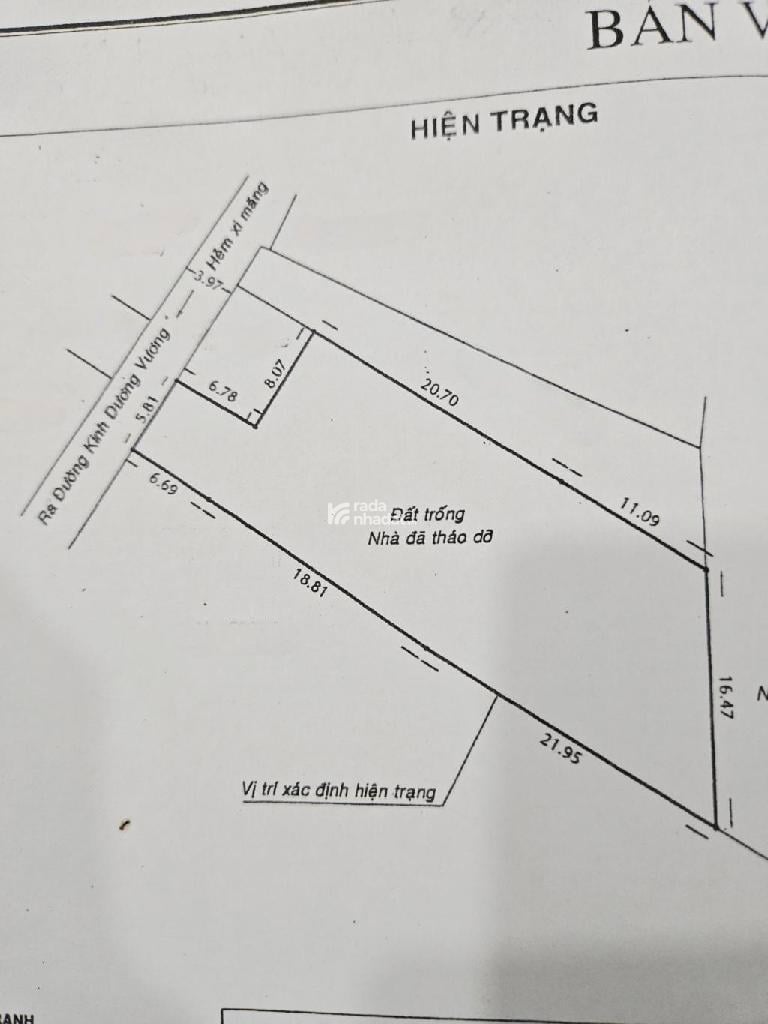 Bán lô đất 555m2 Khu Tên Lửa - xây dựng tự do