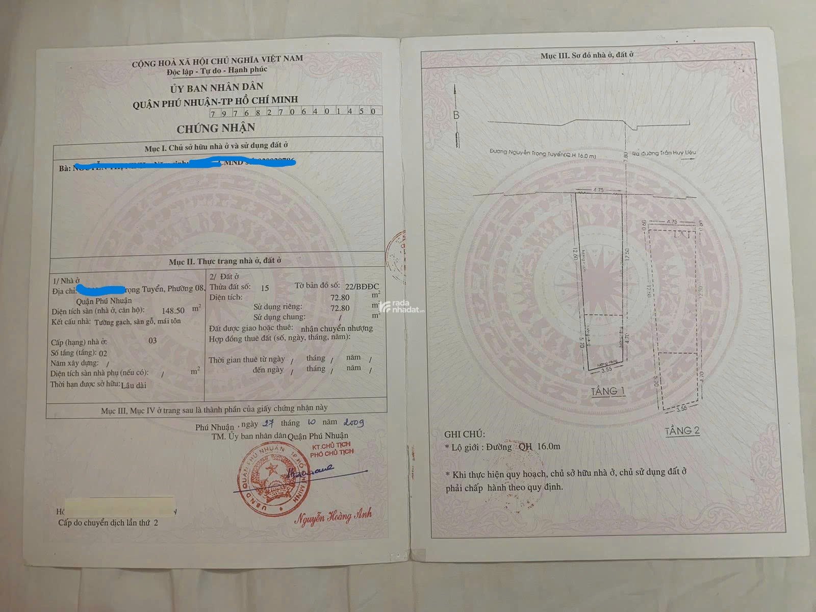 HOT: BÁN NHÀ MẶT TIỀN NGUYỄN TRỌNG TUYỂN , P8 , PHÚ NHUẬN (5m x18m), 3 TẦNG, 14 TỶ