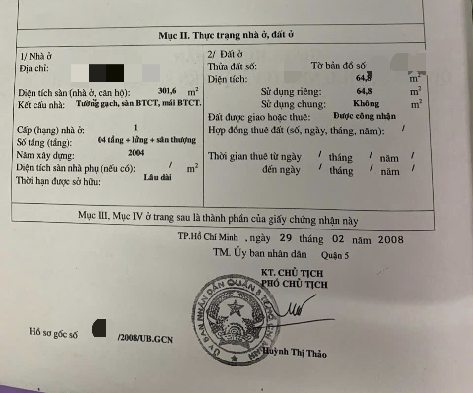 CHỦ NHÀ GỬI BÁN GẤP NHÀ MẶT TIỀN NGUYỄN THỊ NHỎ, QUẬN 5 