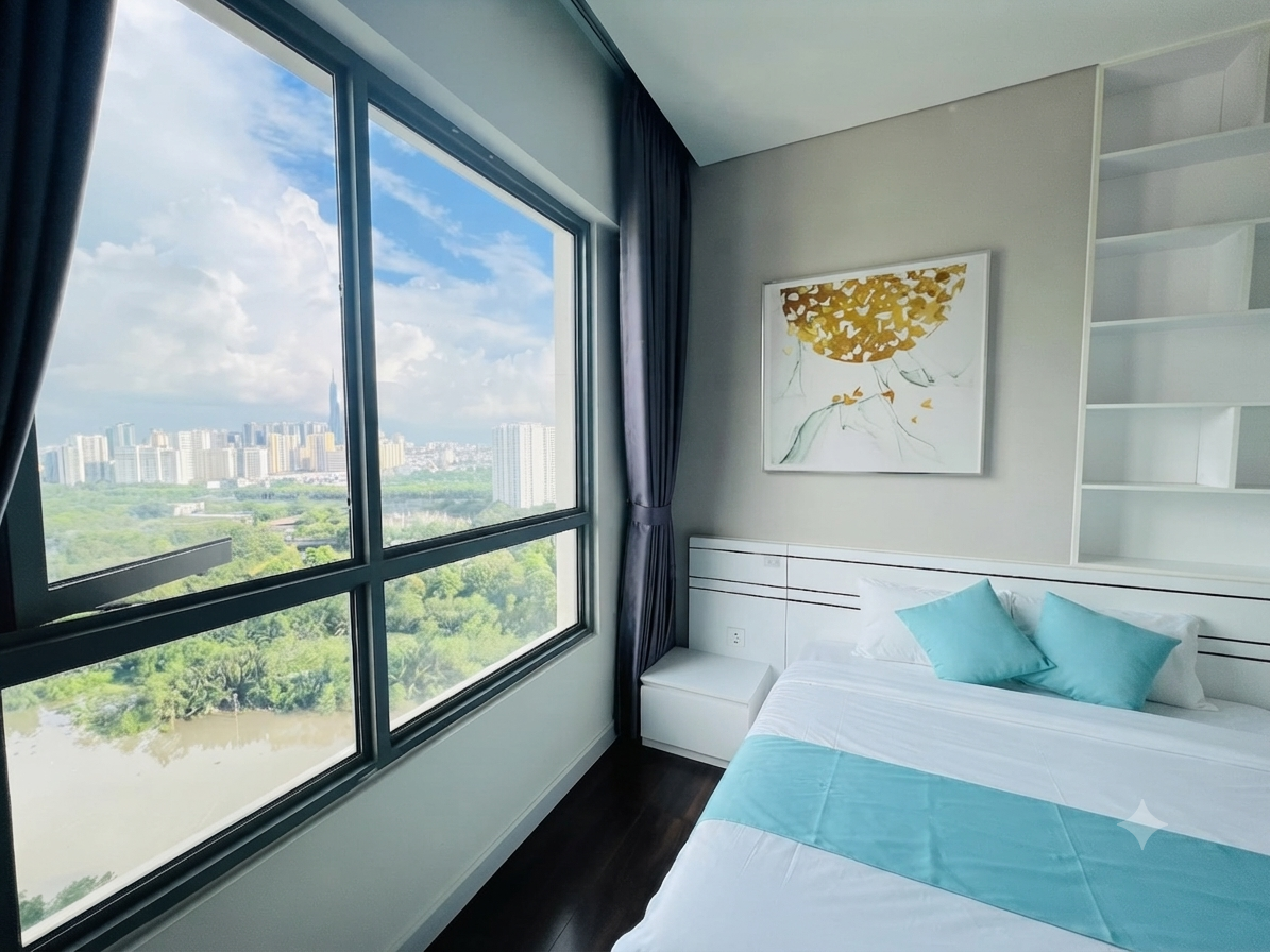 Cho thuê 37 triệu/tháng căn 3PN 143m2 Đảo Kim Cương Quận 2, Full NT, view sông, view Landmark 81