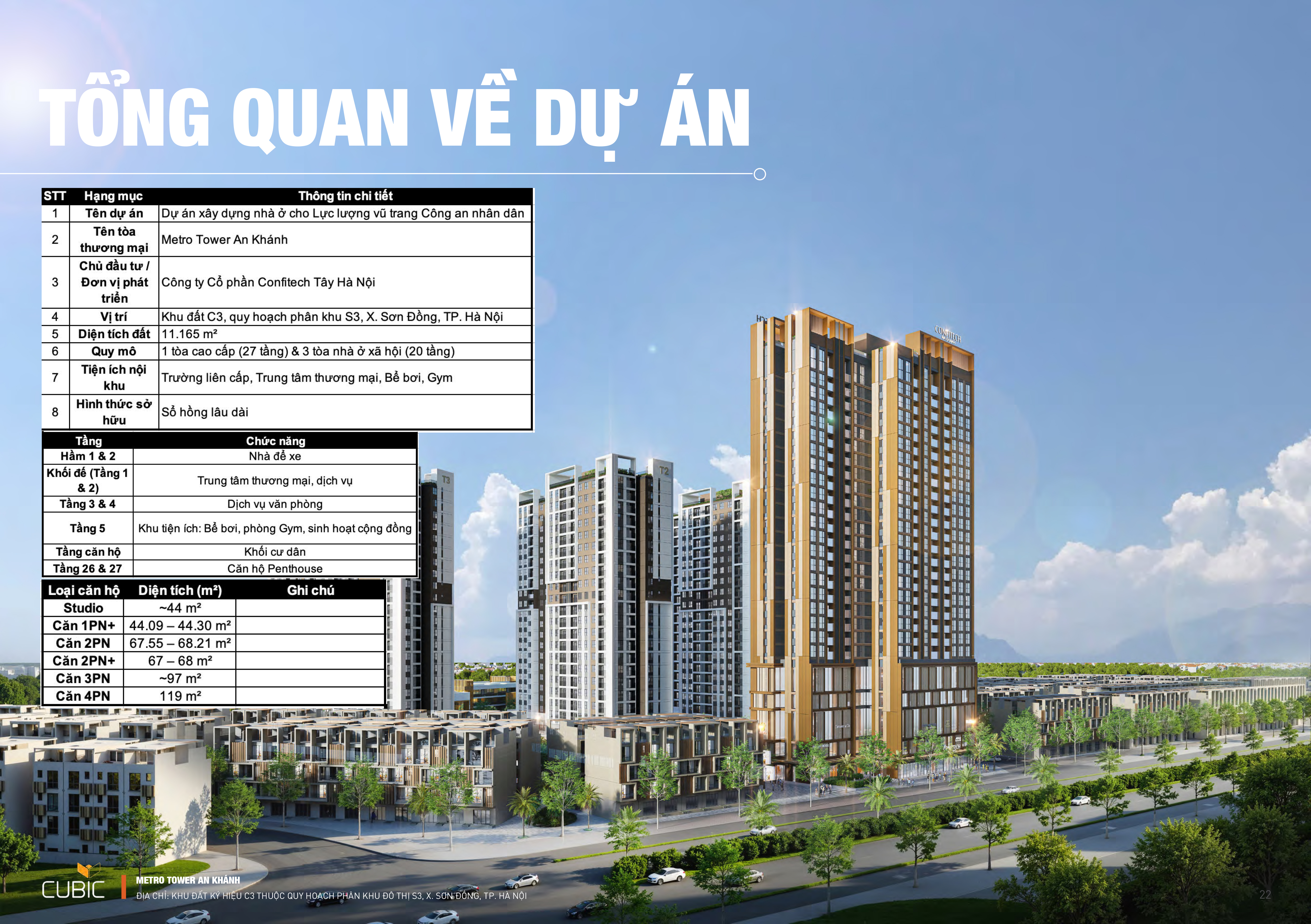 Bán CC Metro Tower An Khánh, 77 triệu / m2, 44.9 m2, view đẹp
