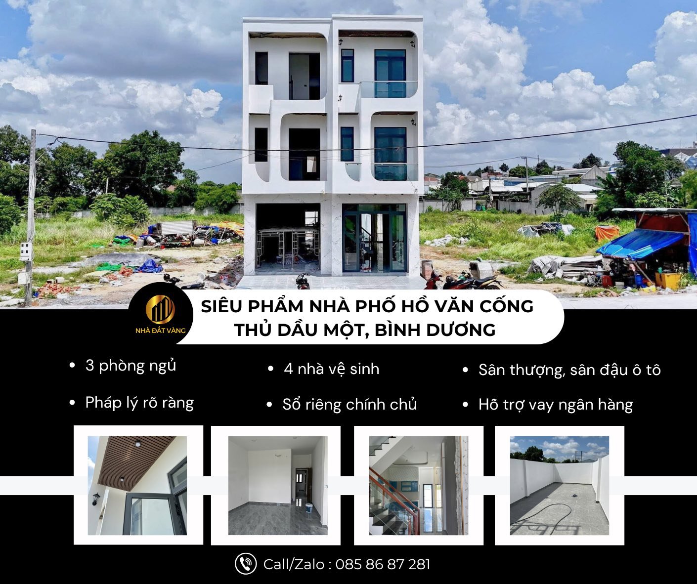 BÁN NHÀ PHỐ HỒ VĂN CỐNG THỦ DẦU MỘT, BÌNH DƯƠNG AN NINH ,CÓ SÂN ĐẬU Ô TÔ