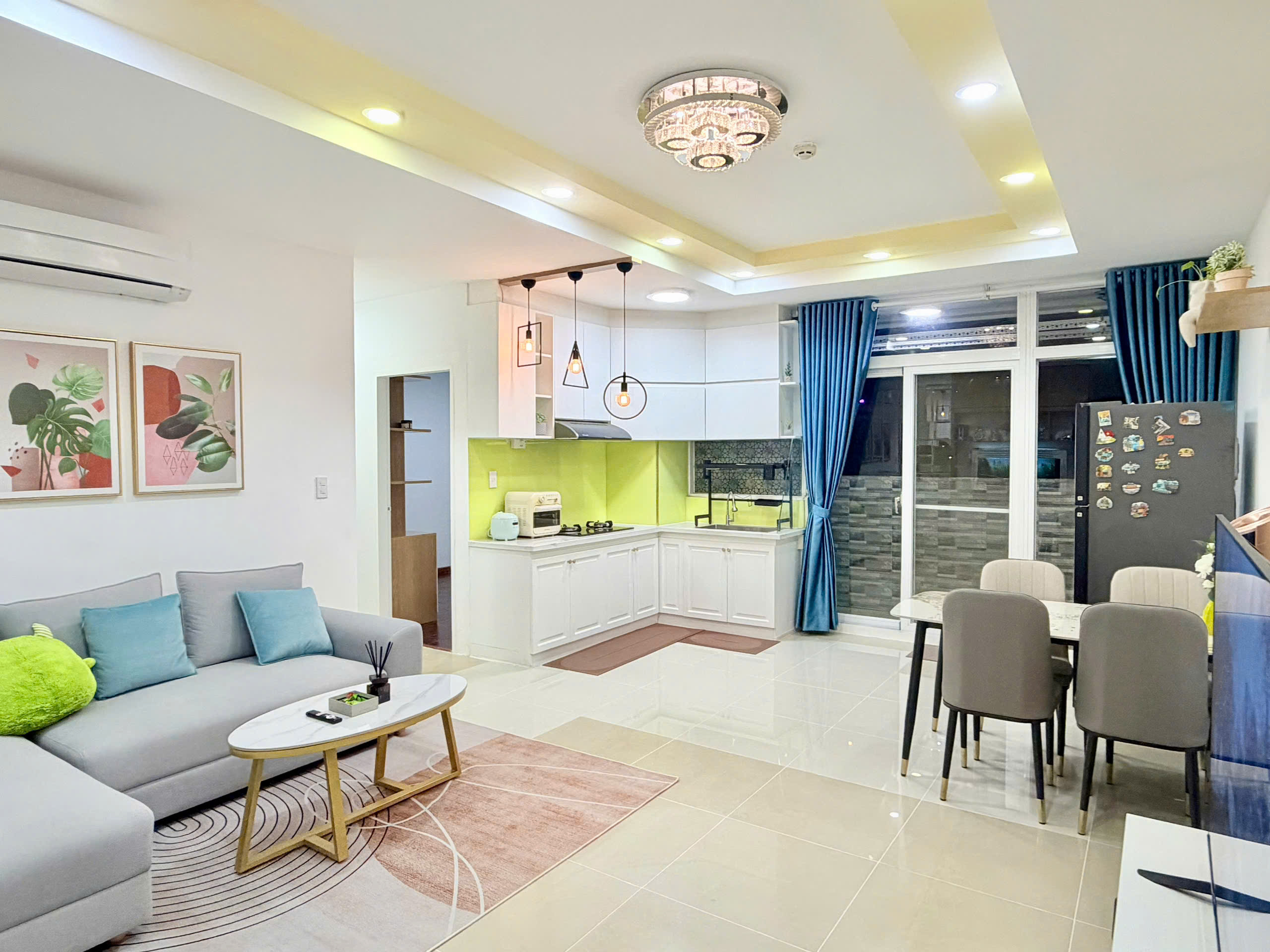 Chính chủ căn góc 83m2 Hoàng Kim Thế Gia, sổ hồng sẵn, nhà mới, full nội thất