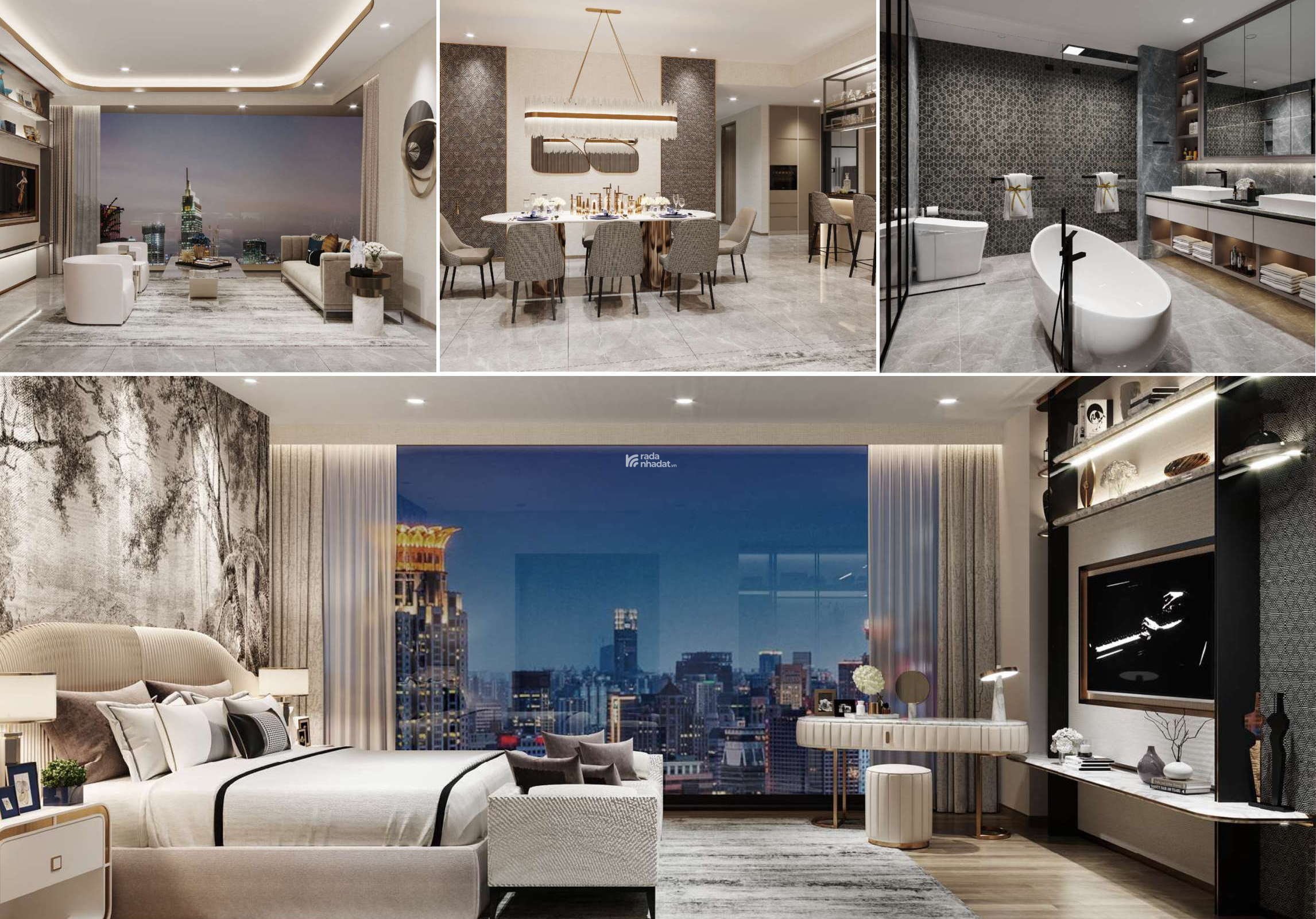 Bán Căn Hộ The Opera Residence Thủ Thiêm, 2PN View Sông Quận 1, 70m2, Giá 24.5 Tỷ All In, Sẵn Thẻ
