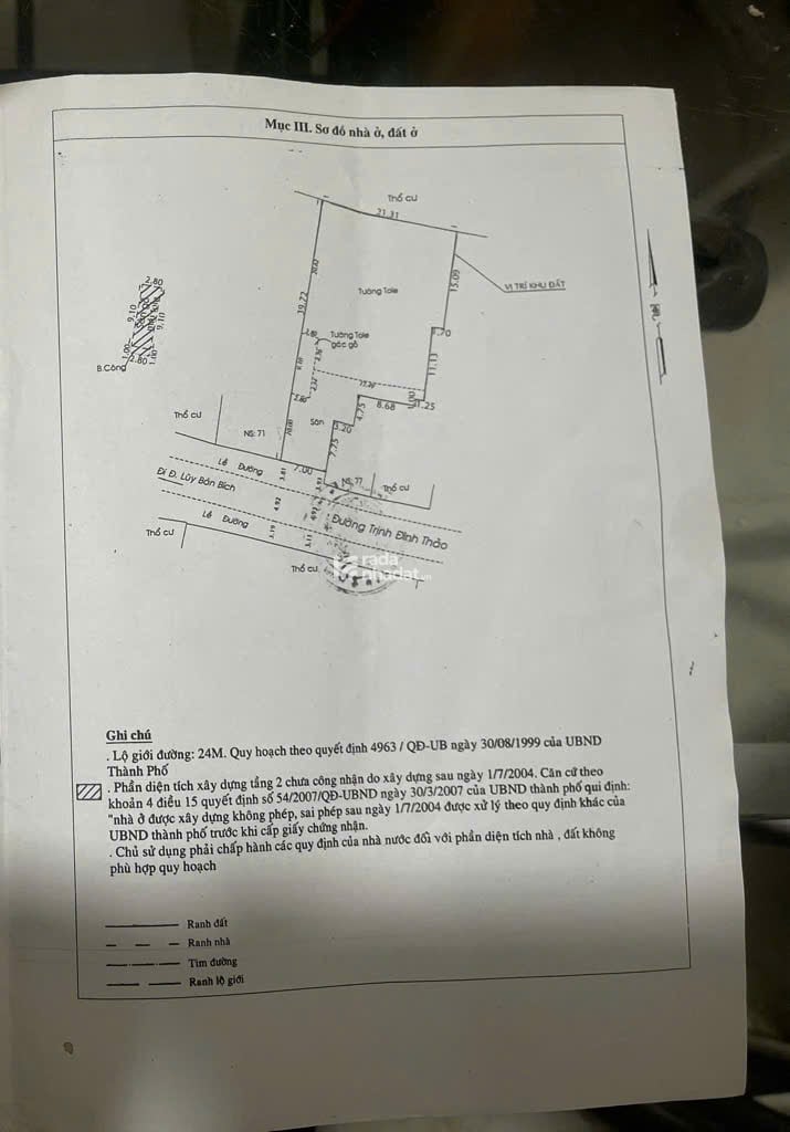 BÁN NHÀ MẶT TIỀN TRỊNH ĐÌNH THẢO, TÂN PHÚ, DT LỚN 674 M2 GIÁ 78 TỶ (TL)